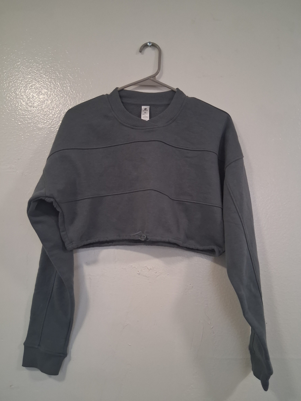 90 Degree By Reflex Cropped Crewneck Sweatshirt - Gray